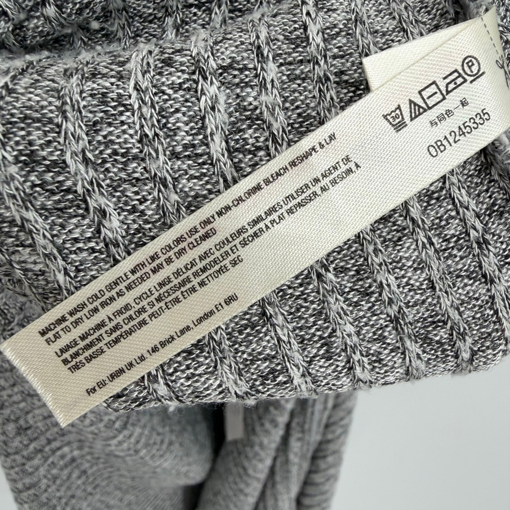 Saturday Sunday Anthropologie Mariah Midi Dress Size S Gray Ribbed Mock Neck - Picture 6 of 11